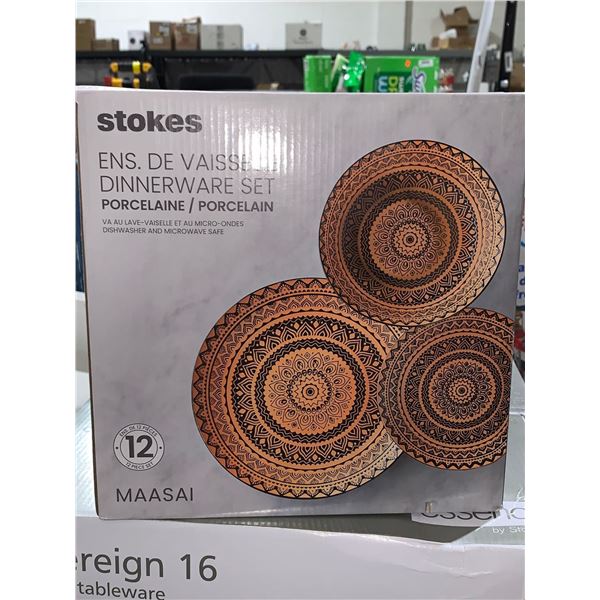 NEW Stokes Dinnerware Set 12 pc Maasai