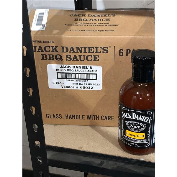 CASE of Jack Daniel's Honey BBQ Sauce 6 x 19.5oz