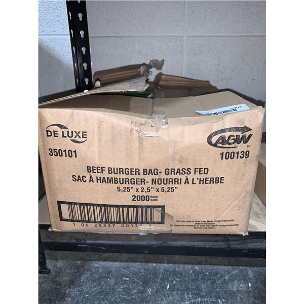 DeLuxe Beef Burger Bags - Grass fed A&W 2000 bags