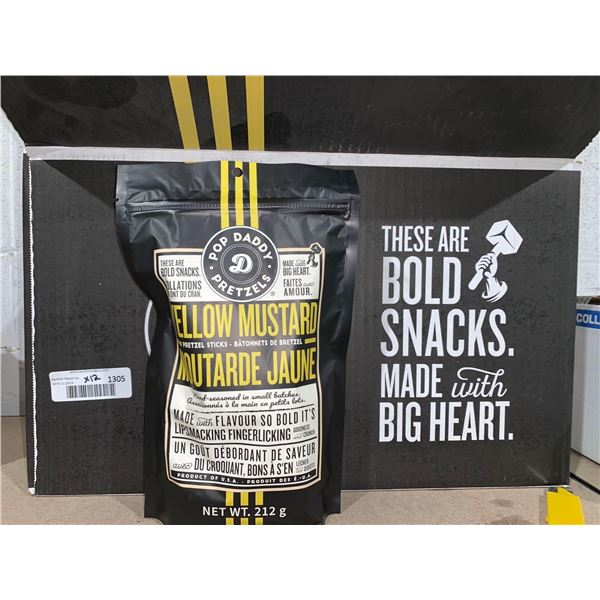 Pop Daddy Yellow Mustard Pretzel Sticks 12 x 212g