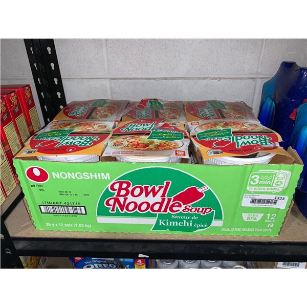 Bowl Noodle Soup Spicy Kimchi Flavor x 12 bowls