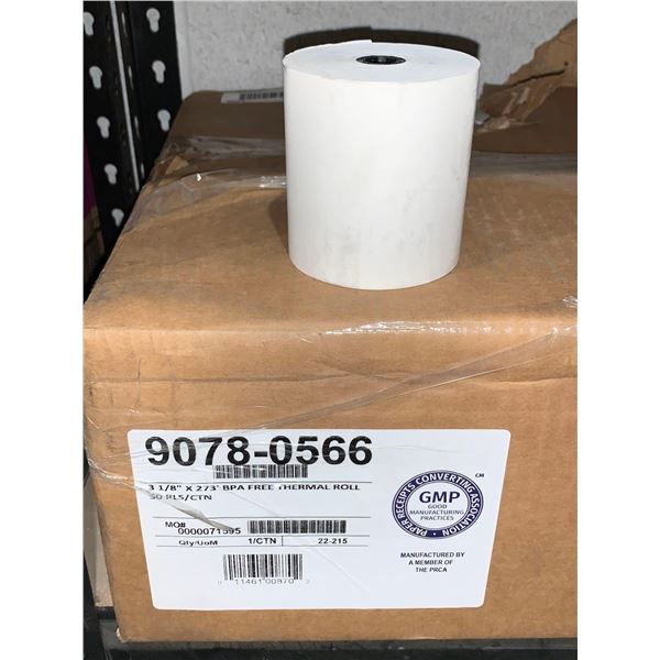 CASE of 3 1/8" x 273' BPA free Thermal roll x 50 rolls