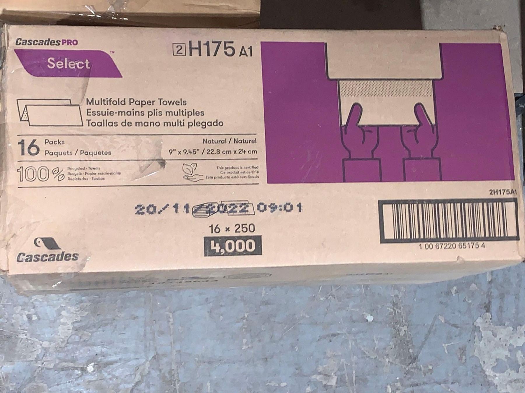 Cascade Proselect Mult Cascade Pro Select Multifold Paper towels 4000 count