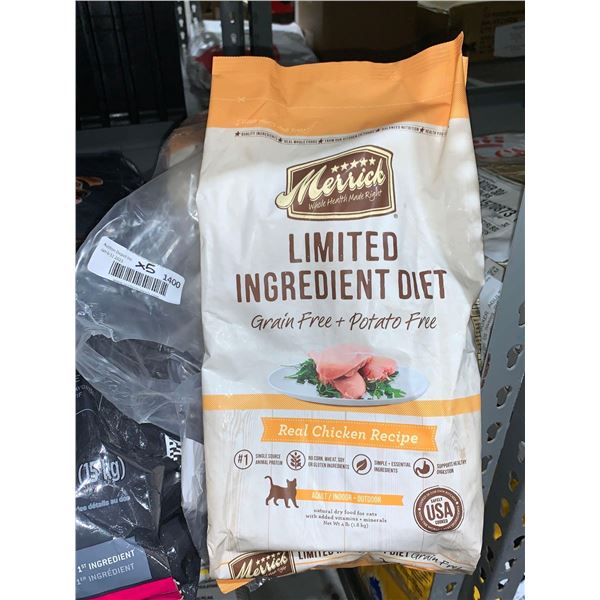 Merrick Limited Ingredient diet Real Chicken Recipe Adult Cat Food 1.8kg bag x 5 bags