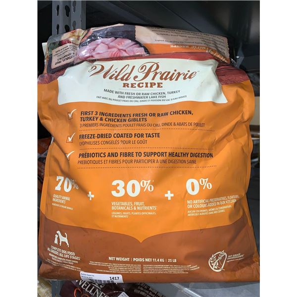 Wild Prairie Recipe Dog food  25lb bag