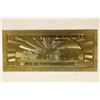 Image 2 : 24K GOLD FOIL US $100 BILL. CRISP UNC
