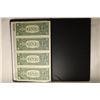 Image 2 : UNCUT SHEET OF 4-2009 US $1 FRN'S. CRISP UNC