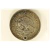 Image 2 : 1947-M SILVER MEXICO 5 PESO WITH HOLE & GRAFFITI