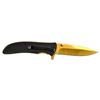 Image 1 : GUARD DOG KNIFE BLK G10 HANDLE GOLD BLADE FOLDER 3.5" BLADE!