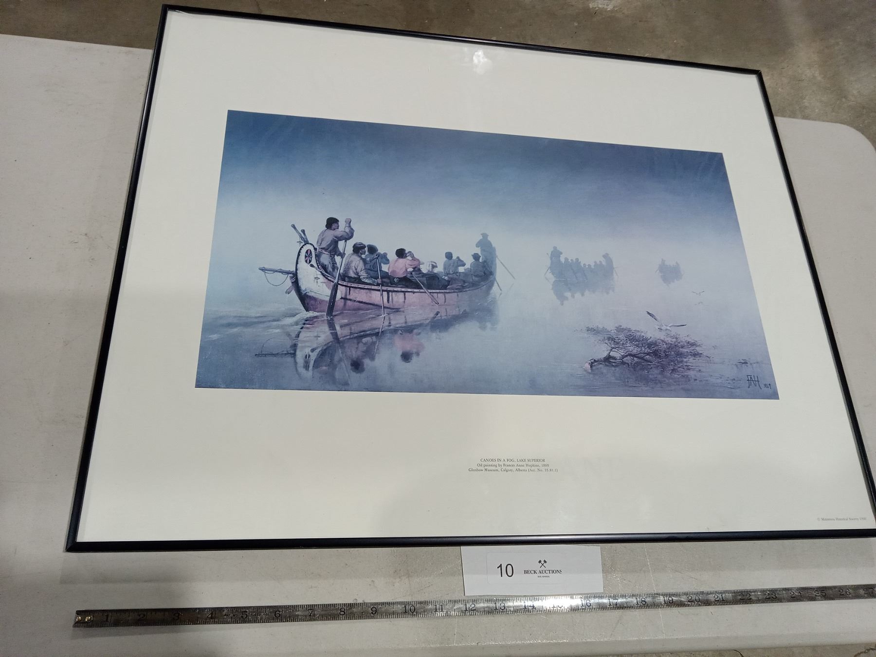 "Canoes in a Fog. Lake Superior" Francis Anne Hopkins 1869 Beck