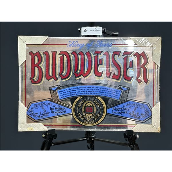 Budwieser Metal Framed Art Plaque