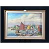 Image 1 : Beach Harbour - Oil and Acrylic (Framed Painting)