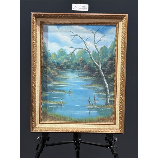 A Wonderful Acrylic Painting of a Stunning Riverside Vista