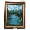 Image 1 : Framed Painting Of A Lake View