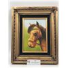 Image 1 : Framed Acrylic Painting Of Horse On Canvas