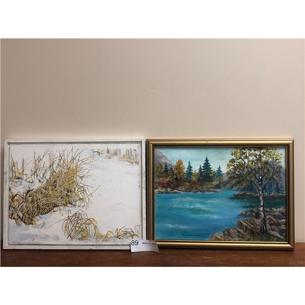 Framed Acrylic Paintings Of Scenery View