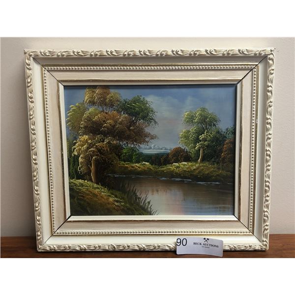 Framed Painting Of Lake View