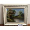 Image 1 : Framed Painting Of Lake View