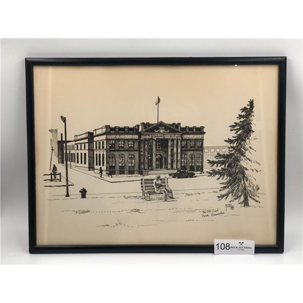 Framed Vintage Art Dedicated To Edmonton