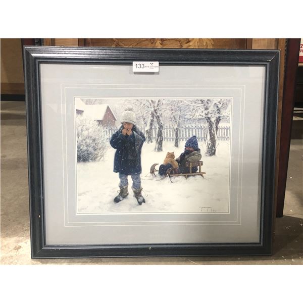 Beautiful Framed Print (Snowday)