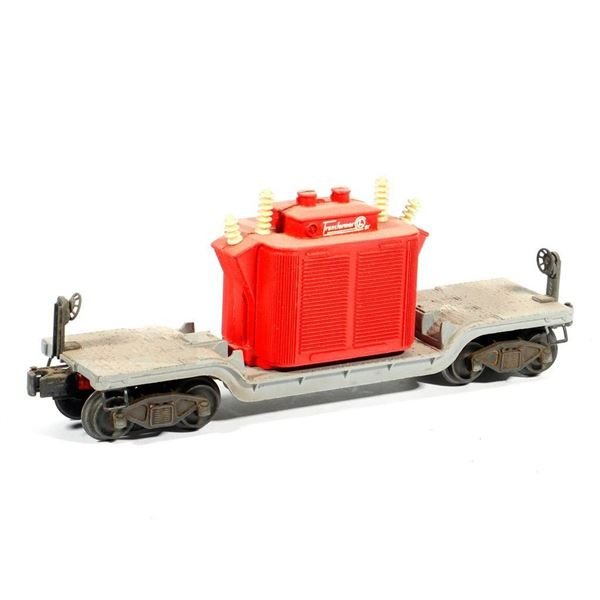 Lionel Postwar [2461] Depressed Center Flat Car with Red Xfmr