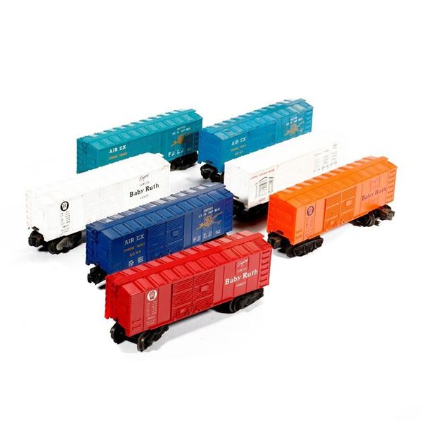 Lionel 7 Postwar Boxcars 6034 6044 6014 6014 6050 6044 6044