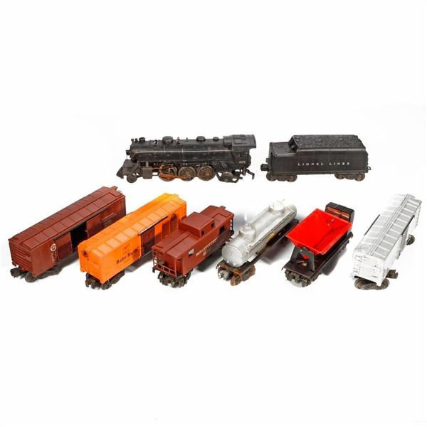 Lionel Coil Coupler 1666 Locomotive, Tender and Rolling Stock