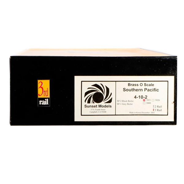 Sunset Models 3rd Rail Brass O Scale SP 4-10-2 Black