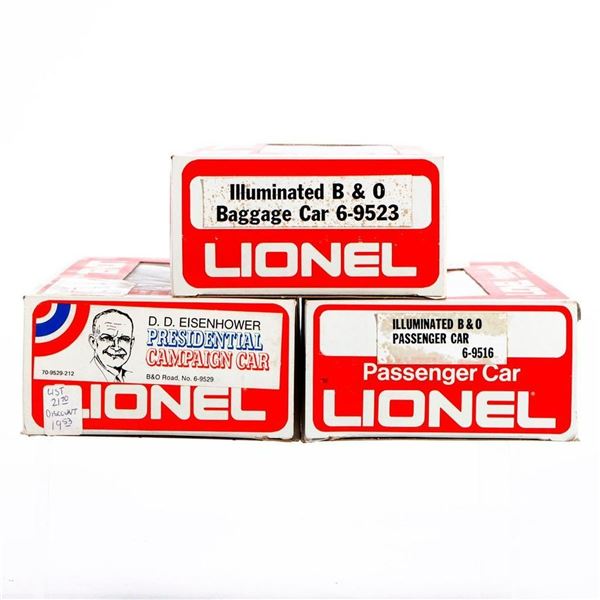 Lionel 6-9523, 6-9529, 6-9516 B&O Baby Madison Cars