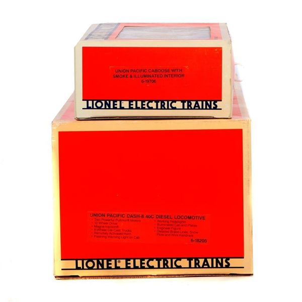Lionel 6-18205 UP Dash-8 Diesel Loco & 6-19706 Caboose