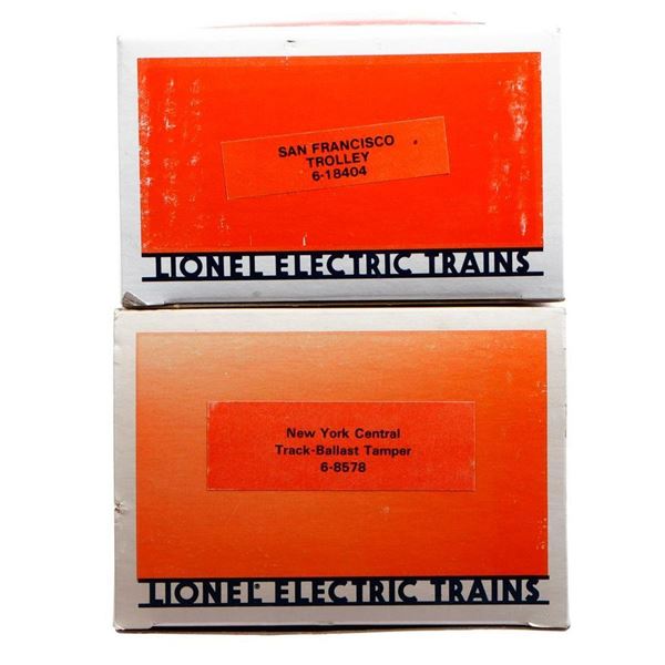 Lionel 6-8578 NYC Ballast Tamper, 6-18404 SF Trolley
