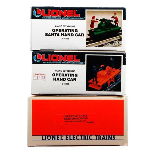 Lionel 6-18401, 6-18403, 6-18406 Motorized Unit in original boxes