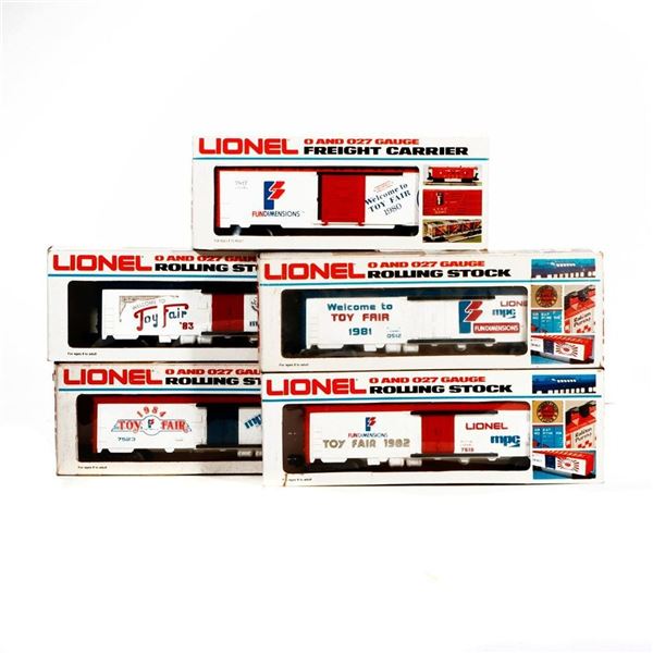 Lionel Toy Fair Box Cars 1980, 1981, 1982, 1983, 1984