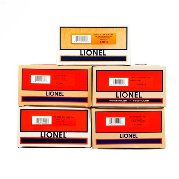 Lionel Toy Fair Box Cars 2000, 2001, 2002, 2003, 2004
