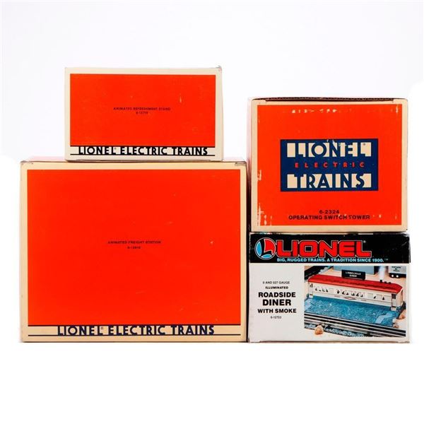 Lionel Refreshment Stand, Diner, Freight Stn., Switch Tower