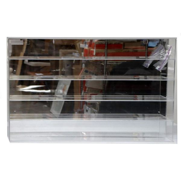 60x24x4.5 Inch 5 Shelf Mirrored Wall Mount Train Display Case