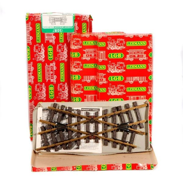 LGB Switches & Crossovers: 3 1300 & 1226 in original boxes.