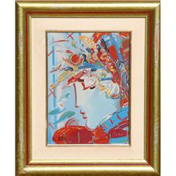 Peter Max, Blushing Beauty, Ceramic Plaque