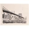 Image 1 : Delbart Duchein, Brooklyn Bridge, Lithograph