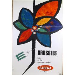 Brussels Sabena Travel Poster