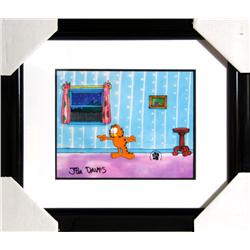 Jim Davis, Garfield Pointing Left, Cel 