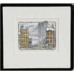 Tony Graham, New York - Winter, Lithograph