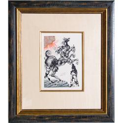 Salvador Dali, Divine Comedy, Hell Canto 6, Woodblock