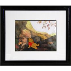 Disney, Pooh Lounging, Cel with Drawing