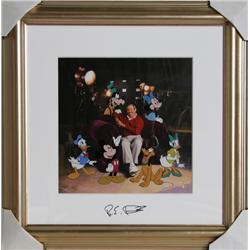 Roy Disney Sericel Autographed Photograph