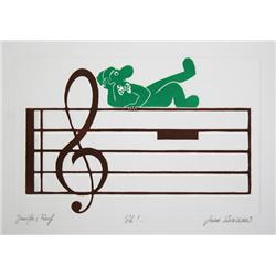 Jean Sariano, Sh!..., Aquatint Etching