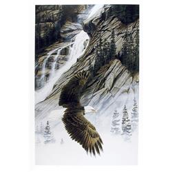 Marc Barrie, Shannon Falls Bald Eagle, Lithograph