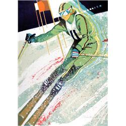 Allan Mardon, Skiier, Lithograph