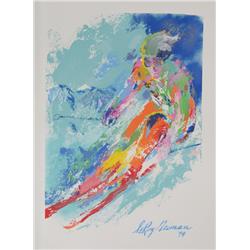 Leroy Neiman, Skiier, Plate-Signed Silkscreen