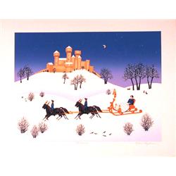 Wilma Longhammer, Winterraise, Serigraph 